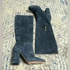 NEW Alberto Fermani Leather / Suede Blue Boots SIZE 37